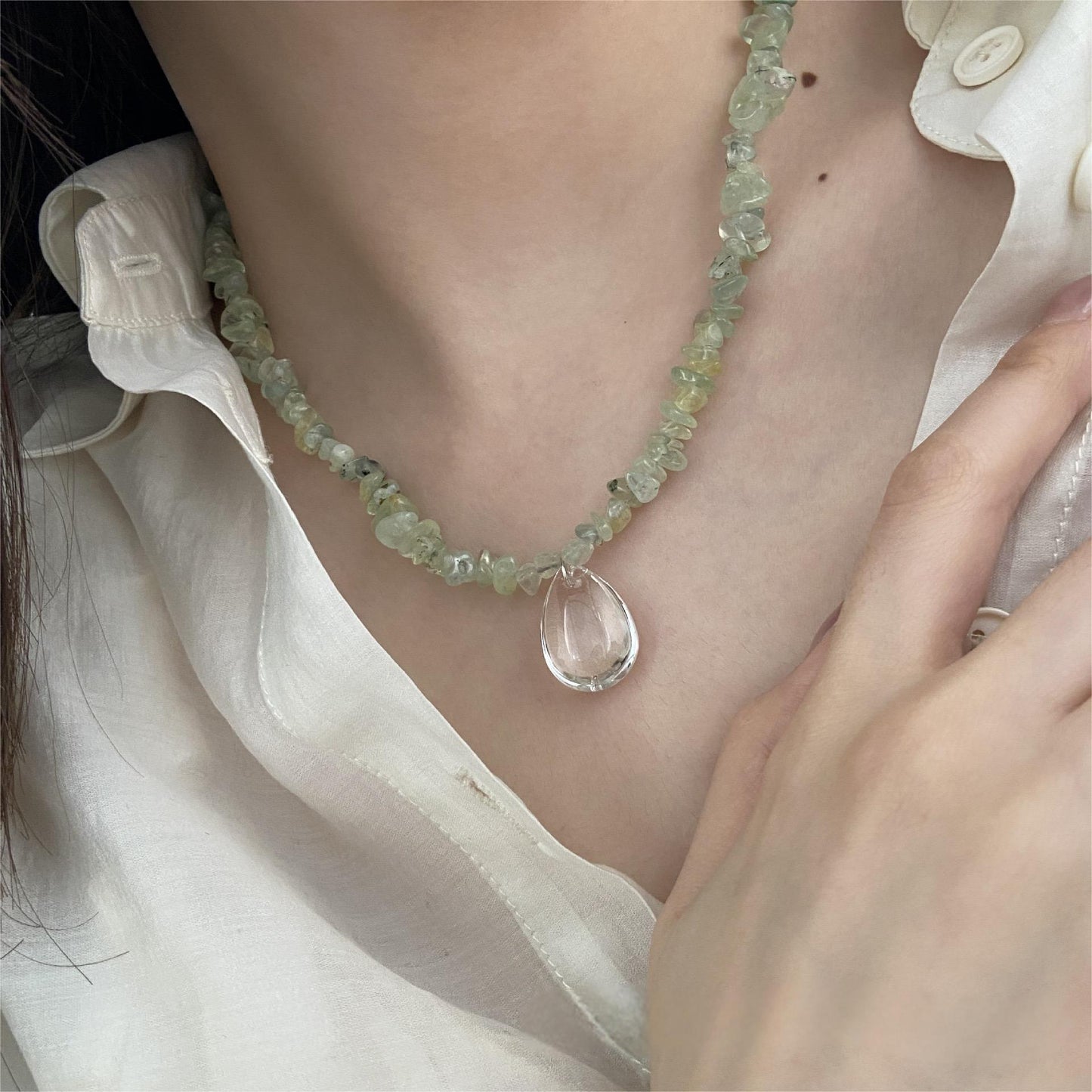 風水グレープストーンネックレス-天使の涙-離宮エネルギー