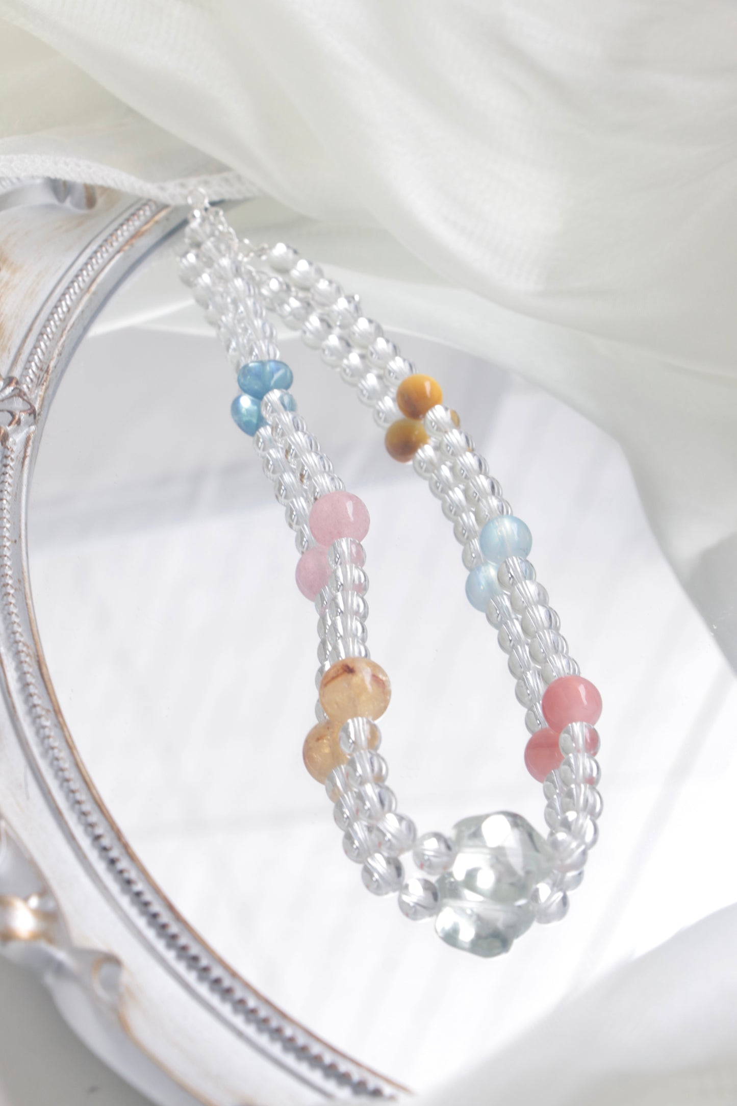 🌈Rainbow Five Elements Energy Necklace – Crystal Alignment for Luck & Vitality
