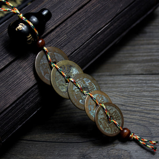 Five Emperor Coins Pendant for Protection and Conflict Resolution
Copper Feng Shui Necklace to Ward Off Evil and Gossip