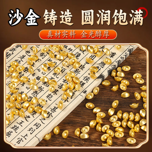 100 Golden Feng Shui Ingots for Wealth Treasury Activation
Qimen Dunjia Money Attraction Sand Gold Ingot Set