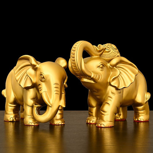 Bronze Elephant Sculpture - Feng Shui Wealth & Energy Guardian Ancient Symbol of Power, Modern Key to Prosperity