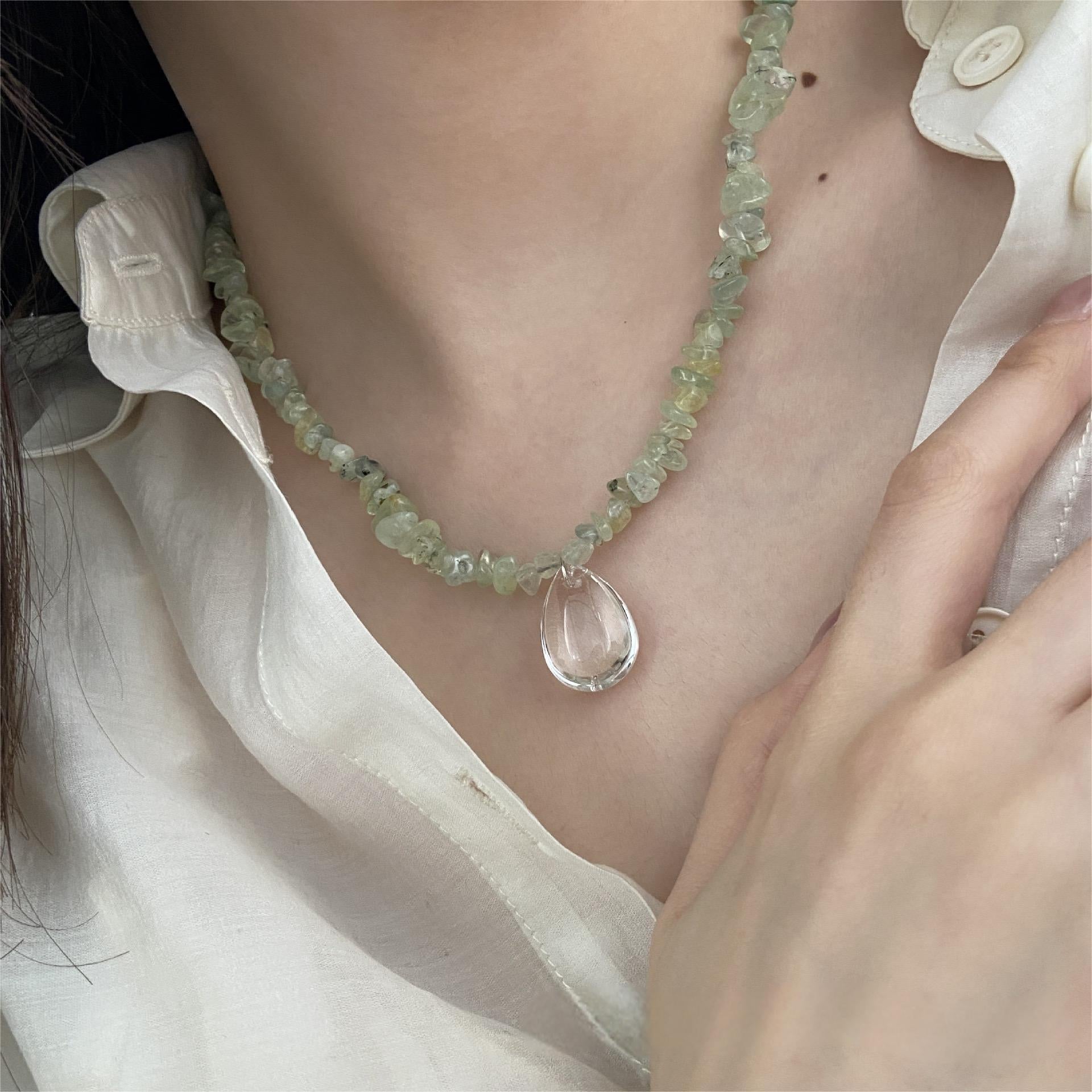 風水グレープストーンネックレス-天使の涙-離宮エネルギー