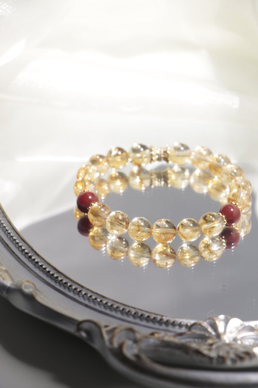 South Red Agate and Citrine Bracelet for Career Authority and Wealth
Feng Shui Leadership Jewelry to Attract Clients and Opportunities

