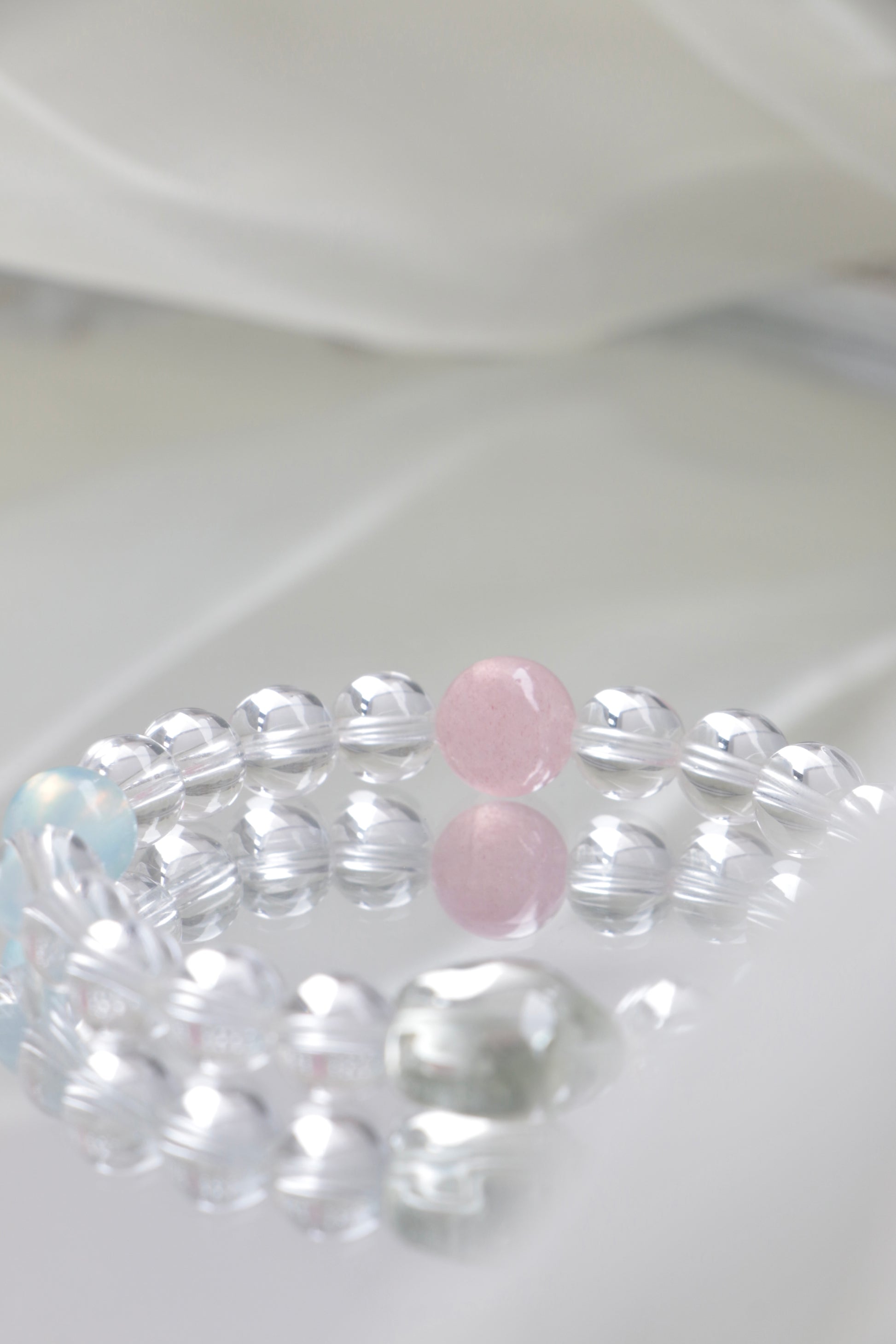 five element bracelet with aquamarine and citrine for energy healing