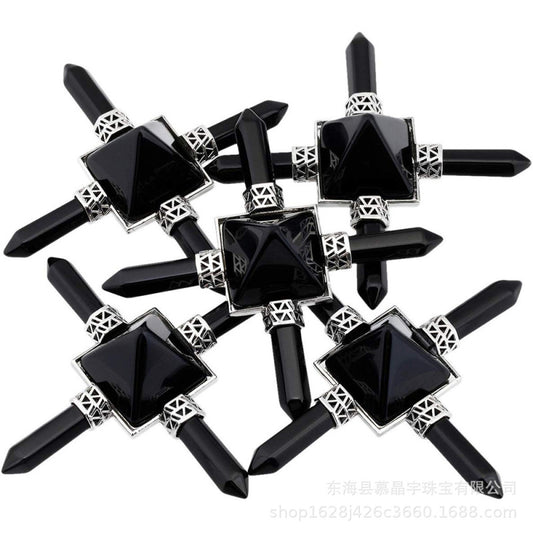 Black Obsidian Feng Shui Pyramid for Five Yellow Star Protection
Volcanic Glass Energy Shield for Home and Spiritual Grounding
