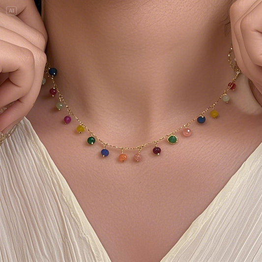 Dopamine Rainbow Tassel Necklace – Colorful Quartz for Charisma & Collaboration