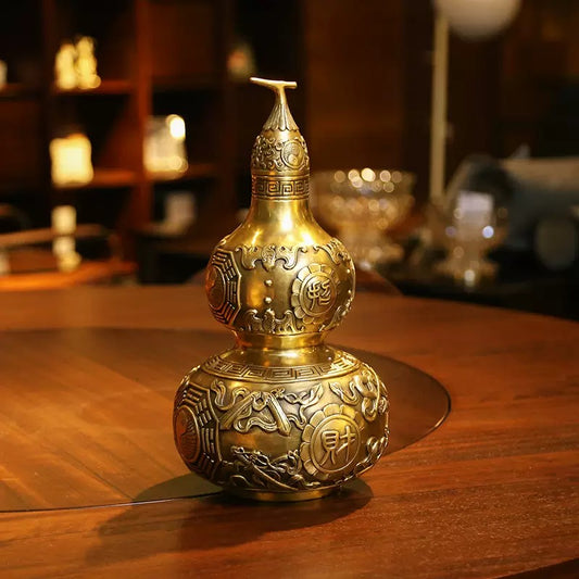 Handmade Copper Gourd for Health Protection and Energy Cleansing
Taoist Feng Shui Gourd to Neutralize Sick Energy and EMF