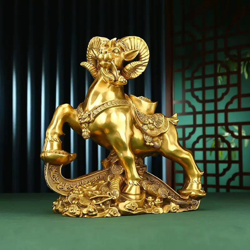 Bronze Sheep (Premium) - 2kg Solid Copper Symbol of Prosperity &amp; Harmony