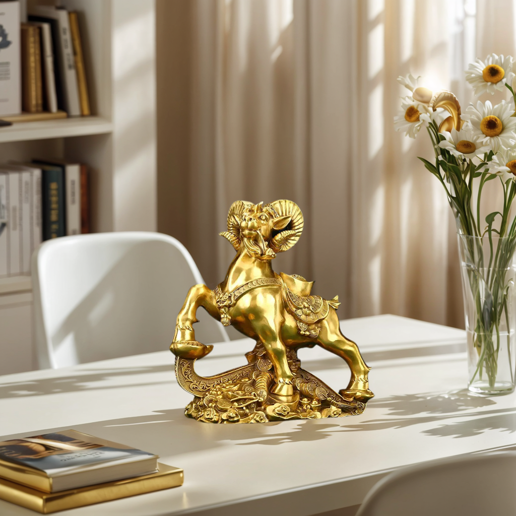 Bronze Sheep (Premium) - 2kg Solid Copper Symbol of Prosperity &amp; Harmony
