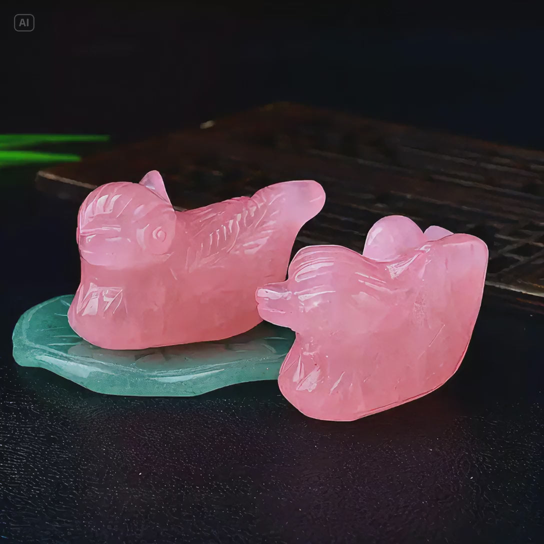 Primary: “Rose Quartz Mandarin Duck,” “Feng Shui Love Charm,” “Peach Blossom Luck Decor”
Secondary: “Attract Soulmate Crystal,” “Relationship Healing Feng Shui,” “Chinese Love Symbol Statue”
Long-Tail: “How to use Mandarin Ducks for love,” “Best crystal for marriage harmony”