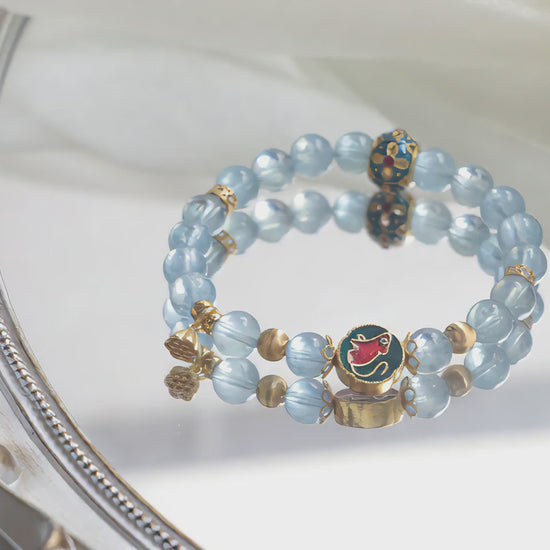 Keyword Strategy:
Primary: “Jingtai Blue Zodiac Bracelet,” “Liuren Crisis Protection Jewelry,” “Sea Blue Sapphire Rat Charm”
Secondary: “Chinese Zodiac Rat Bracelet,” “Noble Helper Attraction Jewelry,” “Cloisonné Luck Bracelet”
Long-Tail: “How to attract贵人 with jewelry,” “Best zodiac bracelet for career luck”