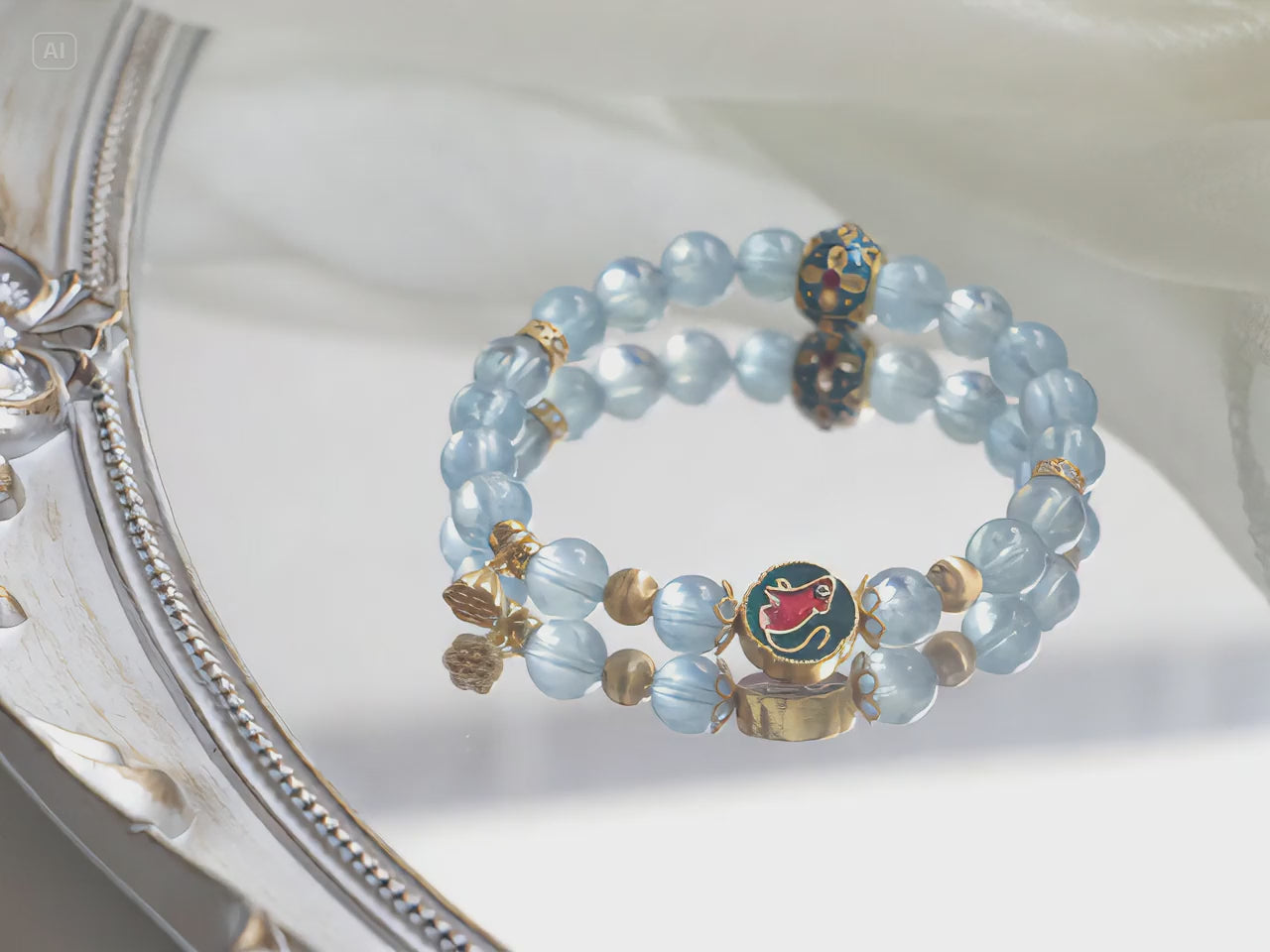 Keyword Strategy:
Primary: “Jingtai Blue Zodiac Bracelet,” “Liuren Crisis Protection Jewelry,” “Sea Blue Sapphire Rat Charm”
Secondary: “Chinese Zodiac Rat Bracelet,” “Noble Helper Attraction Jewelry,” “Cloisonné Luck Bracelet”
Long-Tail: “How to attract贵人 with jewelry,” “Best zodiac bracelet for career luck”
