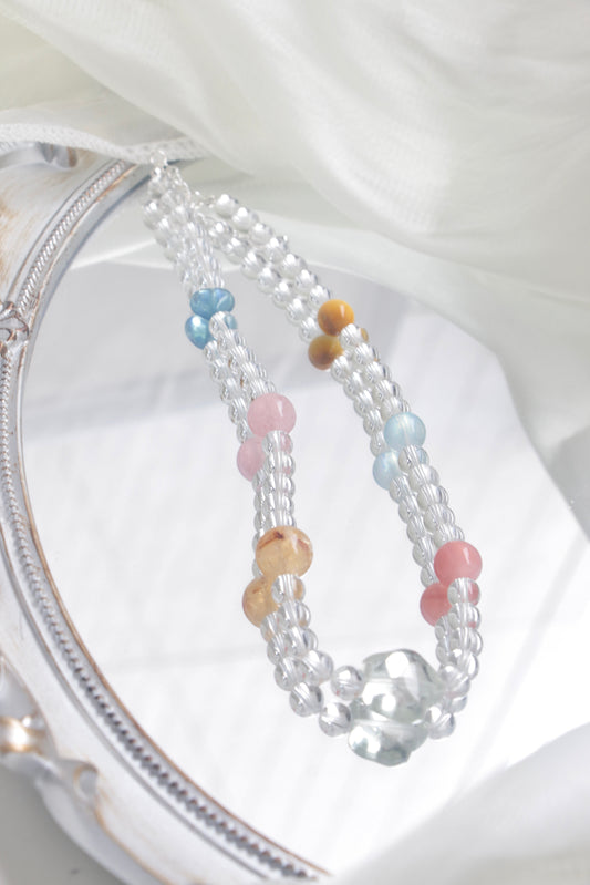 🌈Rainbow Five Elements Energy Necklace – Crystal Alignment for Luck & Vitality
