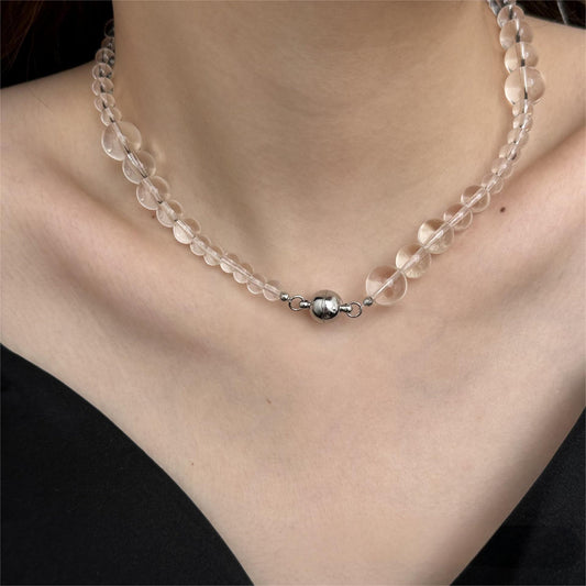 white quartz clarity necklace for focus and energy
